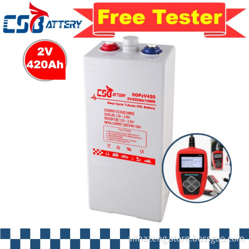 Cspower 2V 2500ah Solar Storage Gel Opzv Battery Sweeper/Trolly/Powered-Heater/Nuclear-Power-Station/Opzs/Csbattery